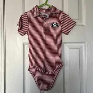 UGA collared onesie 12-18m